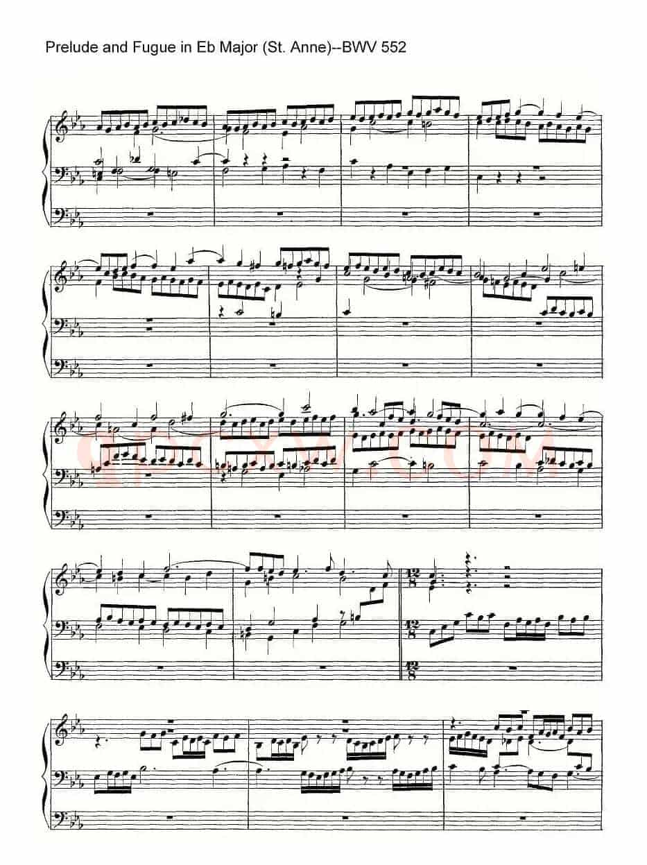 Prelude and Fugue in Eb Major (St. Anne)--BWV 552(管风琴)