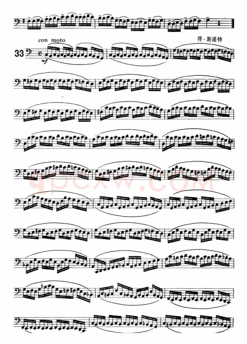 大提琴练习曲：大把位（22—33）