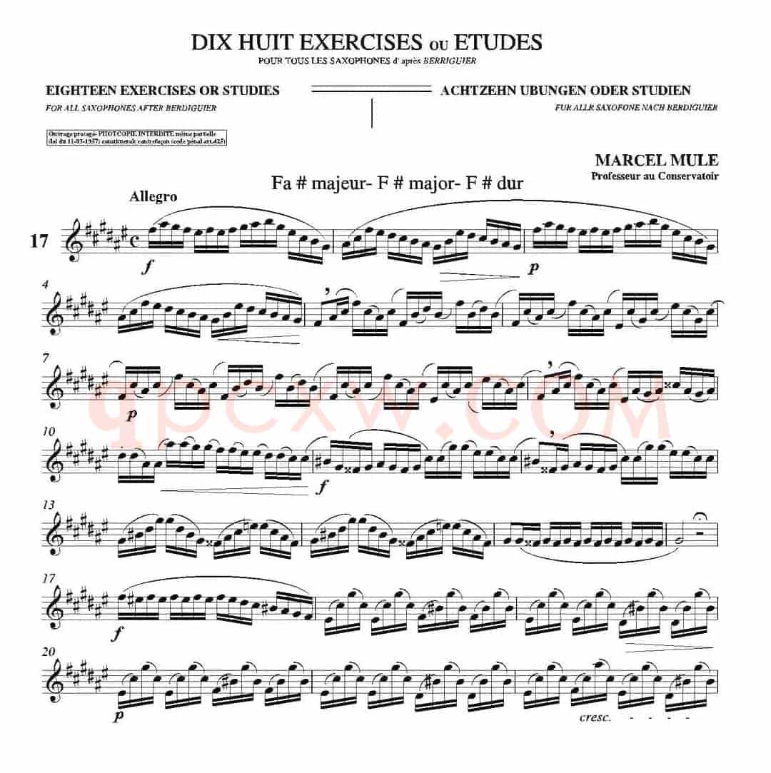 18 Exercicios ou Estudos de Marcel Mule - Enelruy Lira(马瑟·穆勒18首练习曲—18)