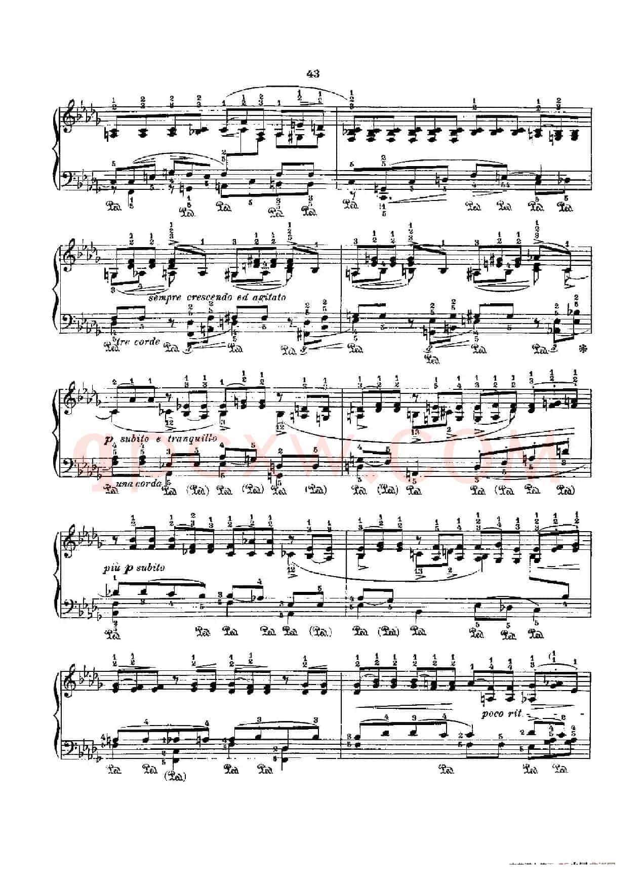53首以肖邦练习曲为素材而作的练习曲(No.45A)