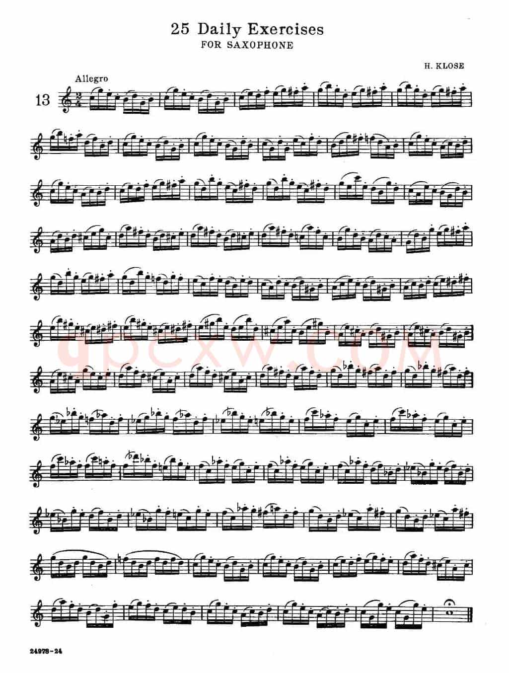 klose - 25首萨克斯练习曲（13）