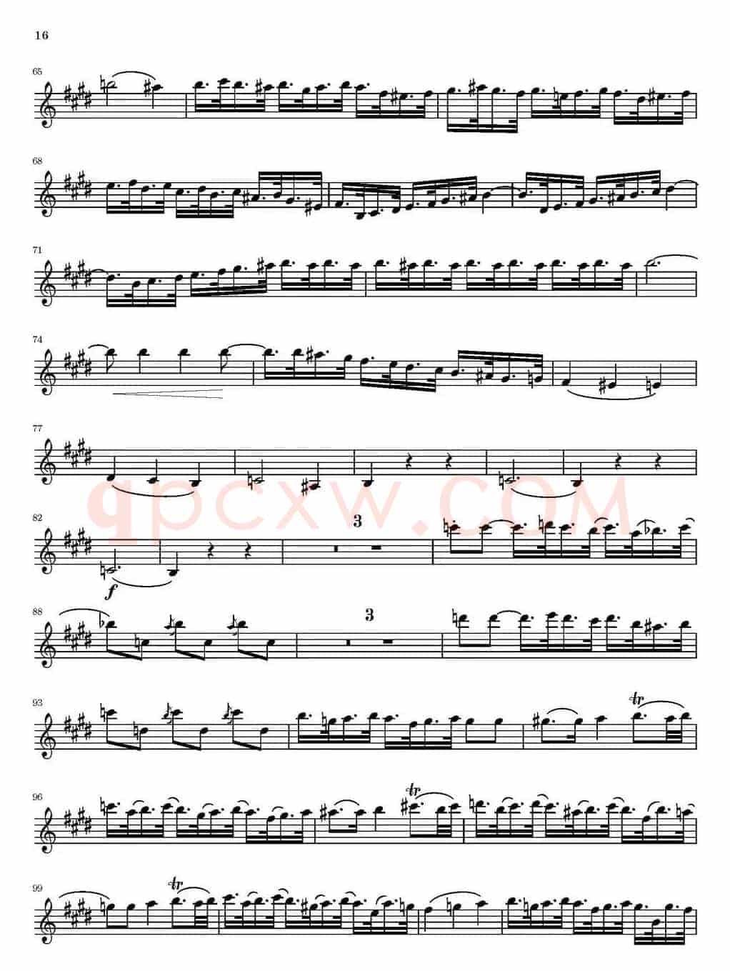 String Quartet nr.18 in E minor（E小调弦乐四重奏）（第一小提琴分谱）