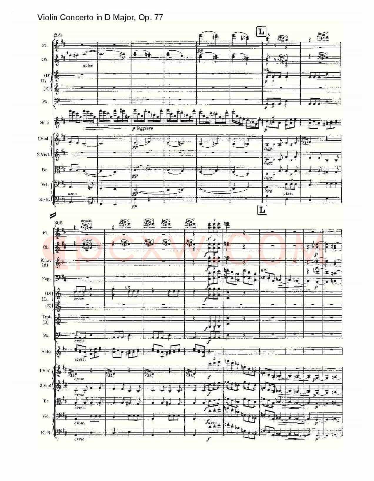 D大调小提琴协奏曲, Op.77第三乐章