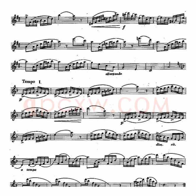 长笛练习曲100课之第75课 (低音区音阶进行与音色和运指练习曲)