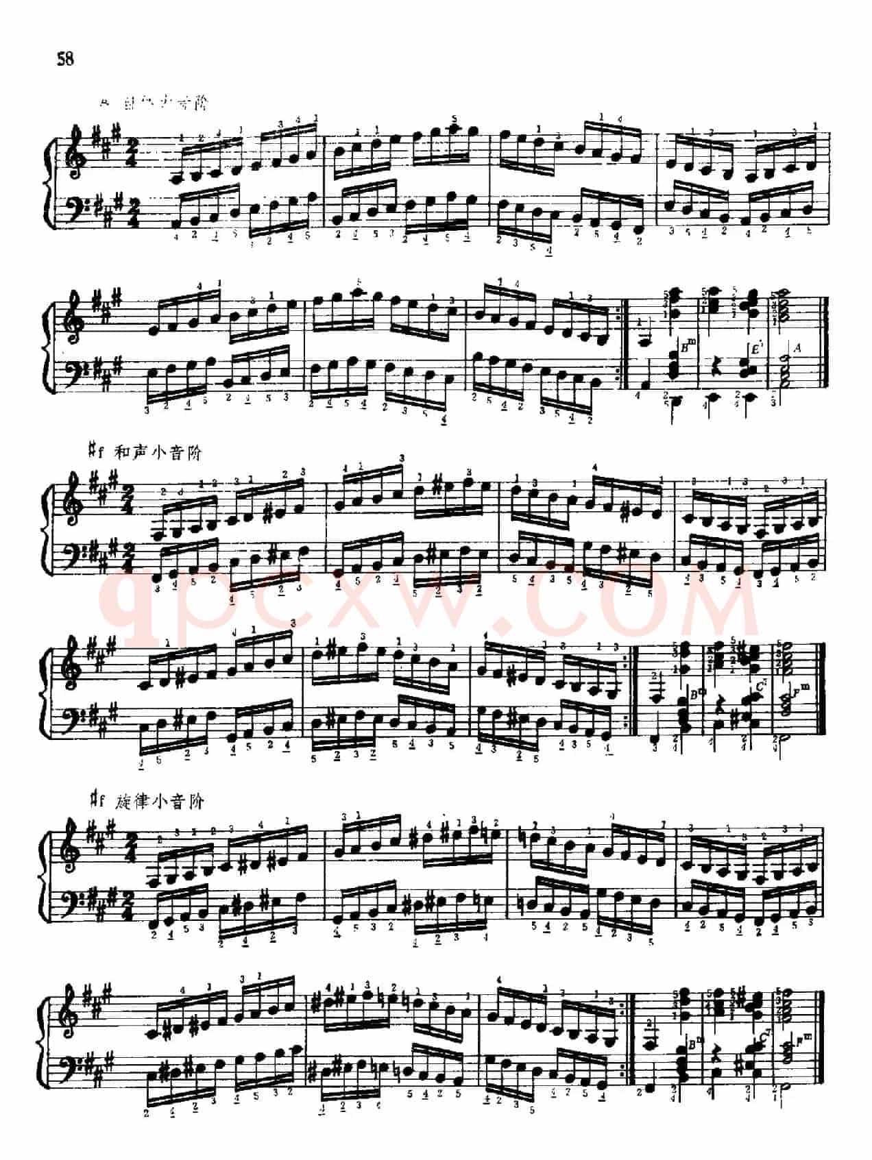手风琴手指练习 第二部分(十二个大、小音阶的练习)