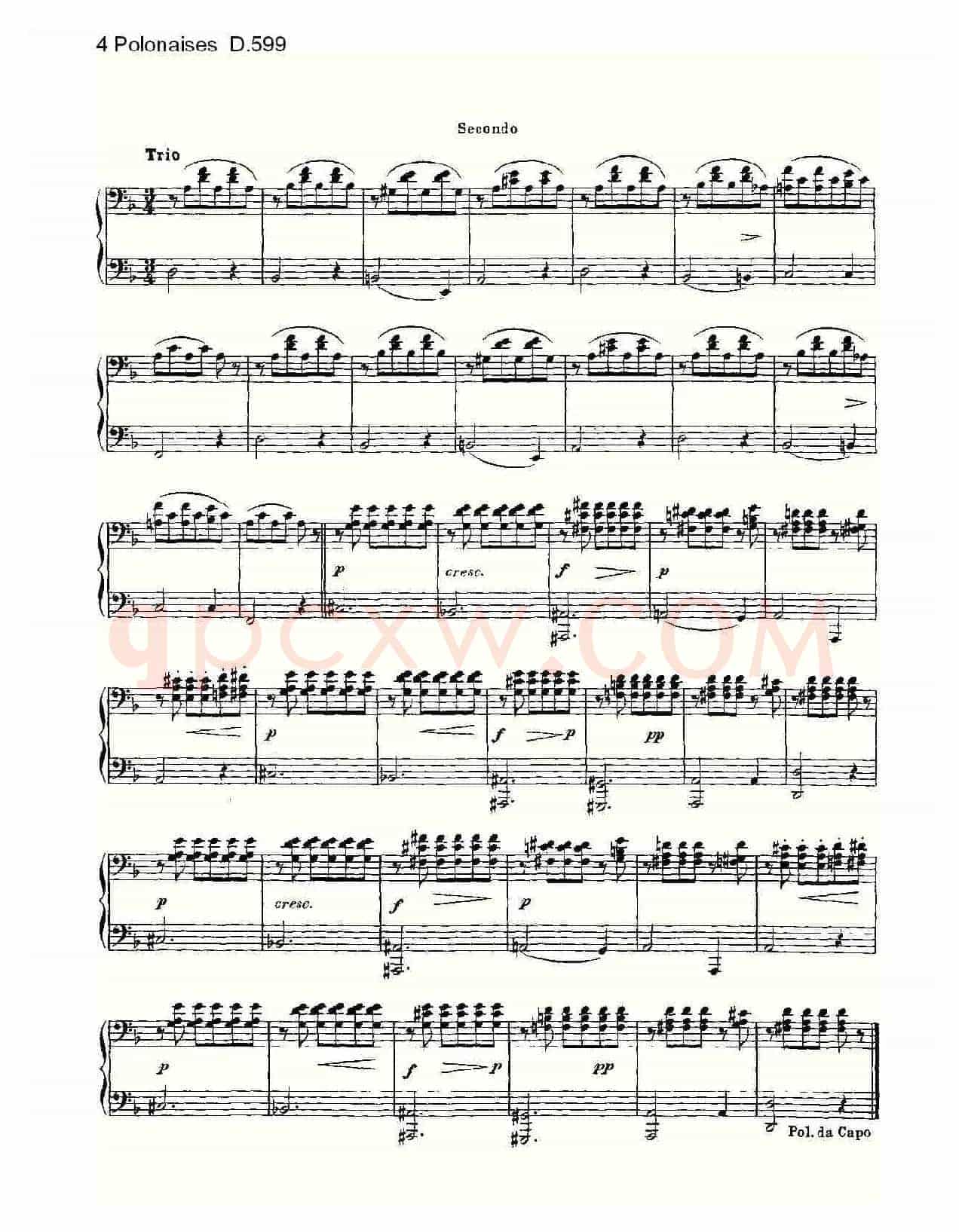 4 Polonaises D.599（４波罗乃兹舞曲 D.599）