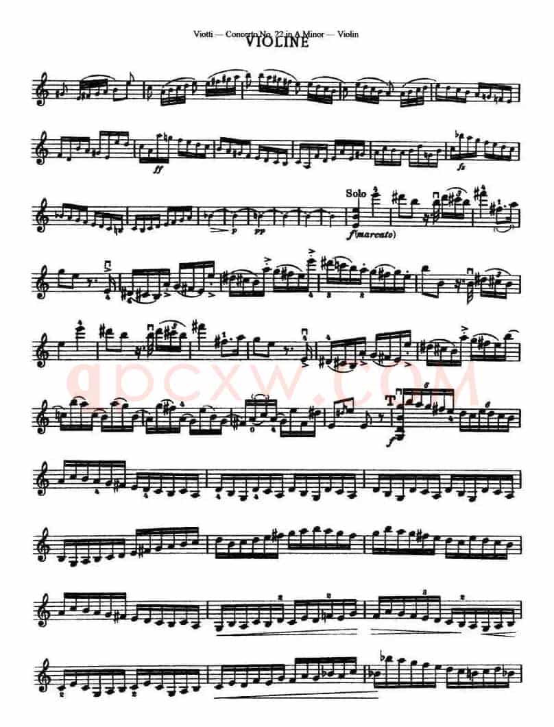 维奥蒂VIOTTI《Concerto No.22 in A Minor》（II.)小提琴）
