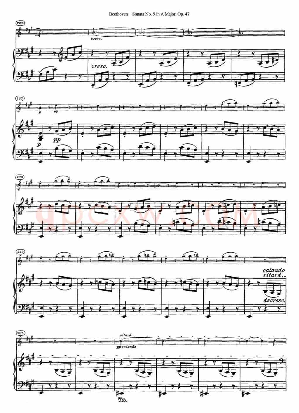 Violin Sonata No.9 in A Major Op.47（小提琴+钢琴伴奏）