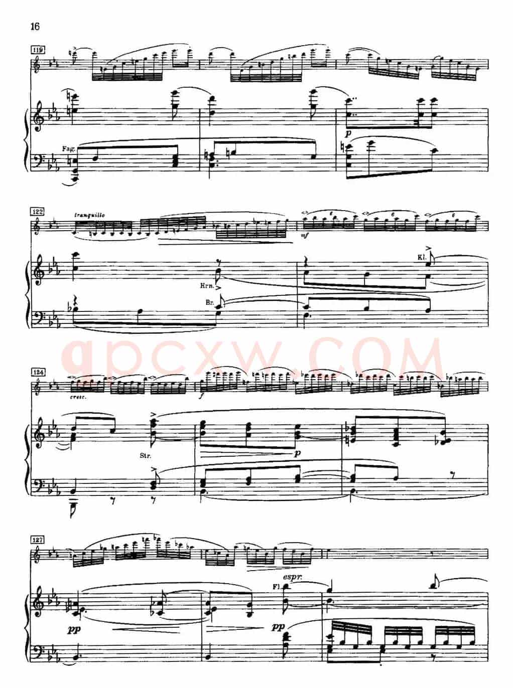 g小调小提琴协奏曲Op.26（II、Adagio、小提琴+钢琴伴奏）