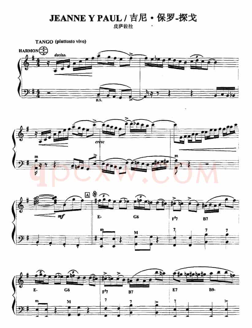 手风琴爵士乐曲：Jeanne Y Panl 吉尼·保罗-探戈