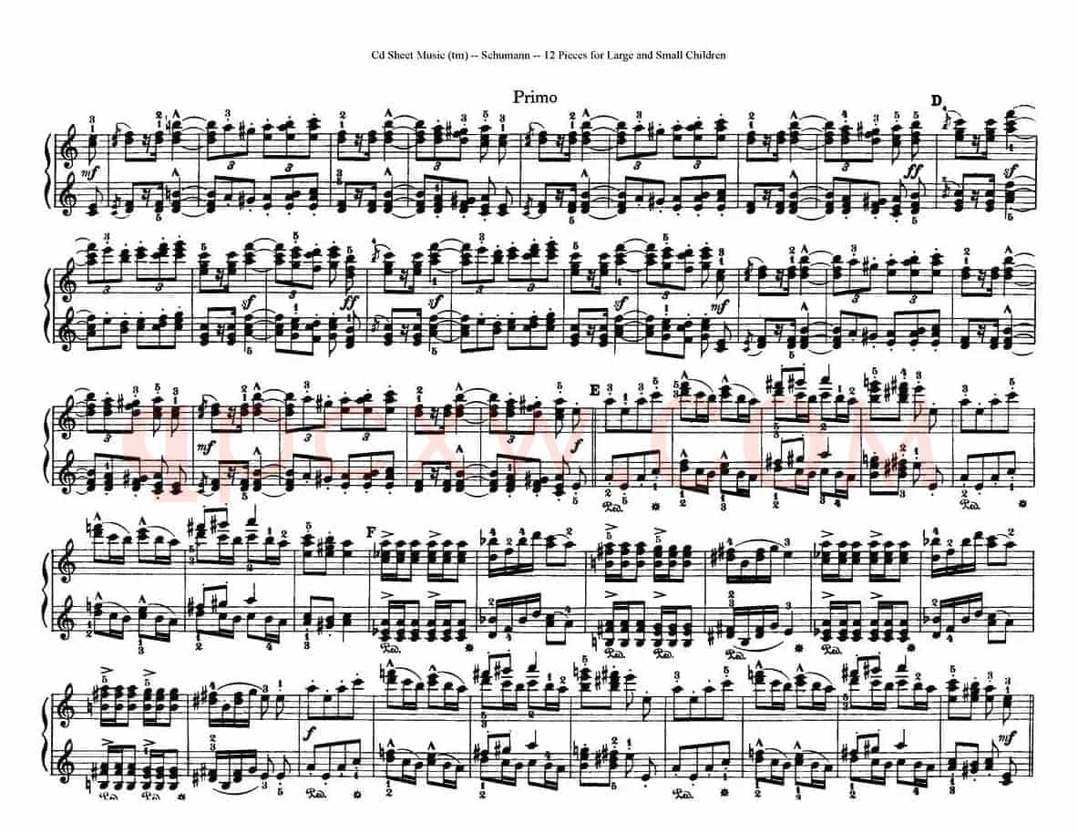 12首为孩子们而作的四手联弹曲 Op.85(四手联弹)(5)