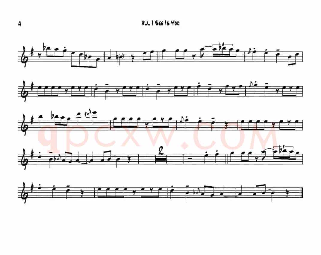 All I See IsYou（次中音萨克斯）