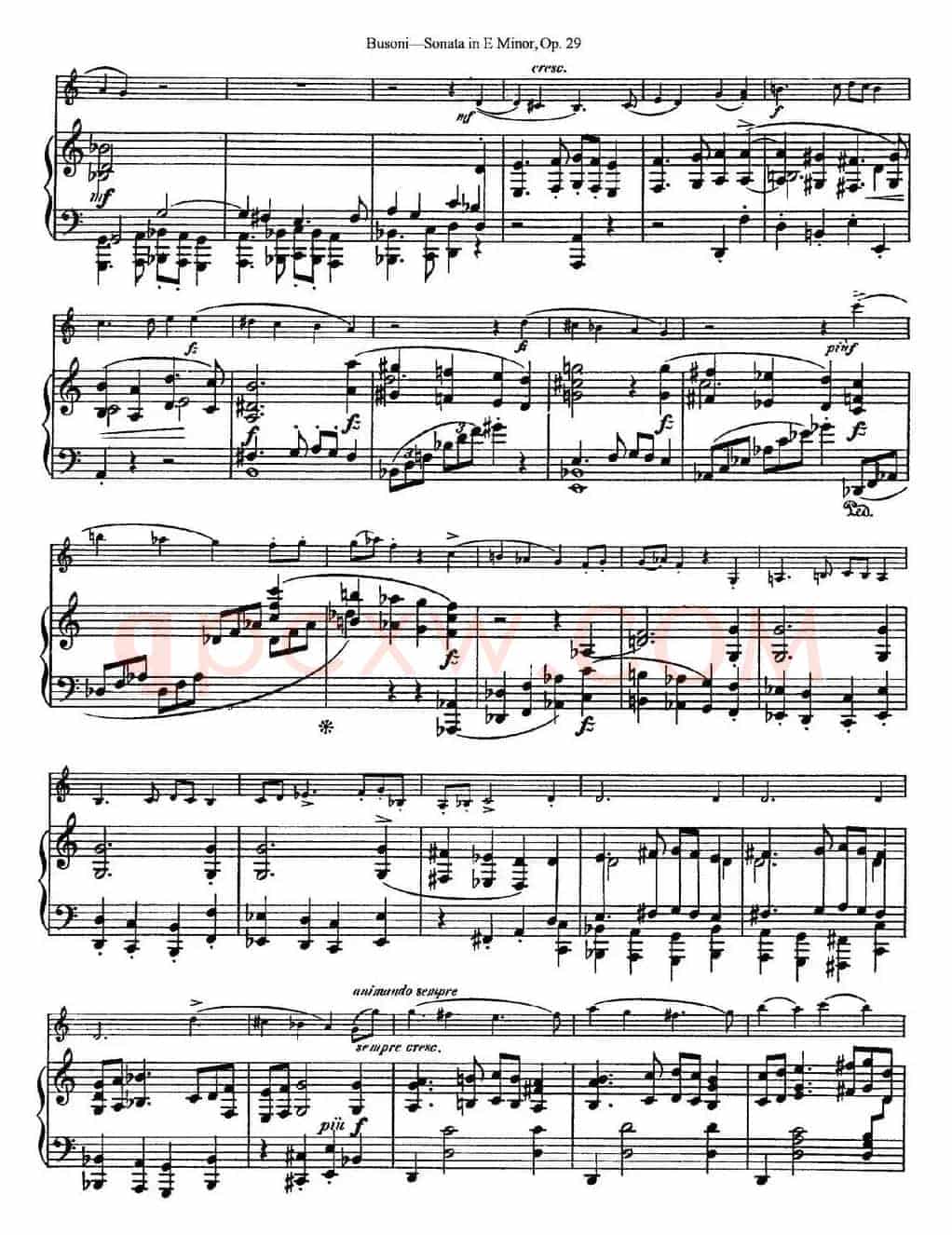 Violin Sonata No.1 in E Minor Op.29（小提琴+钢琴伴奏）