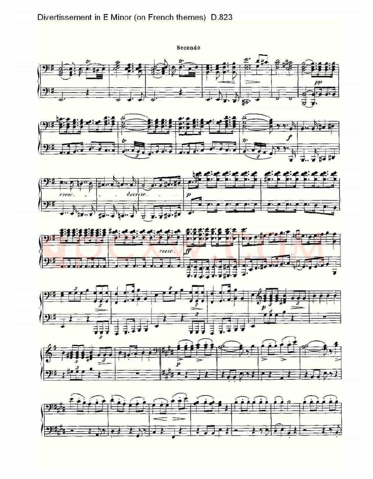 Divertissement in E Minor(on French themes)