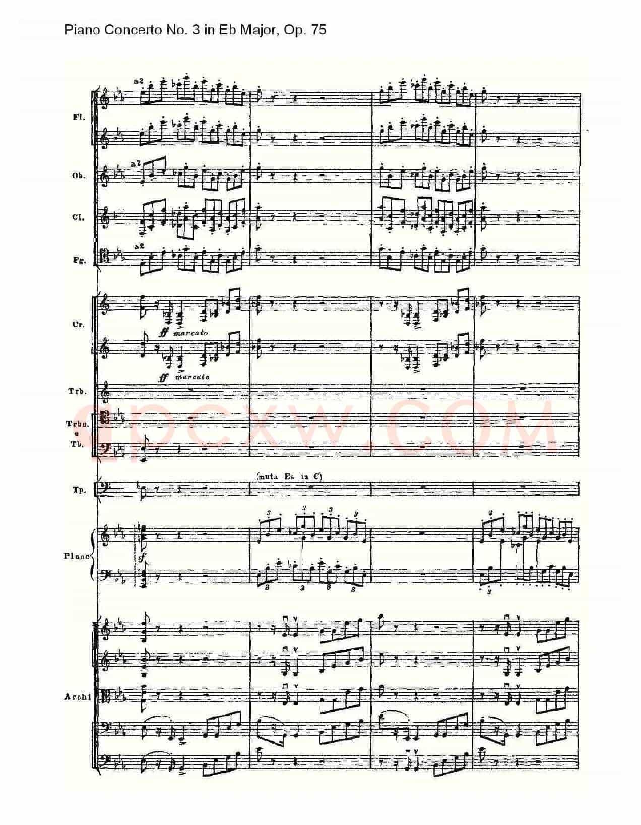 Piano Concerto No.3 in Eb Major,Op.75(Eb大调第三钢琴协奏曲)