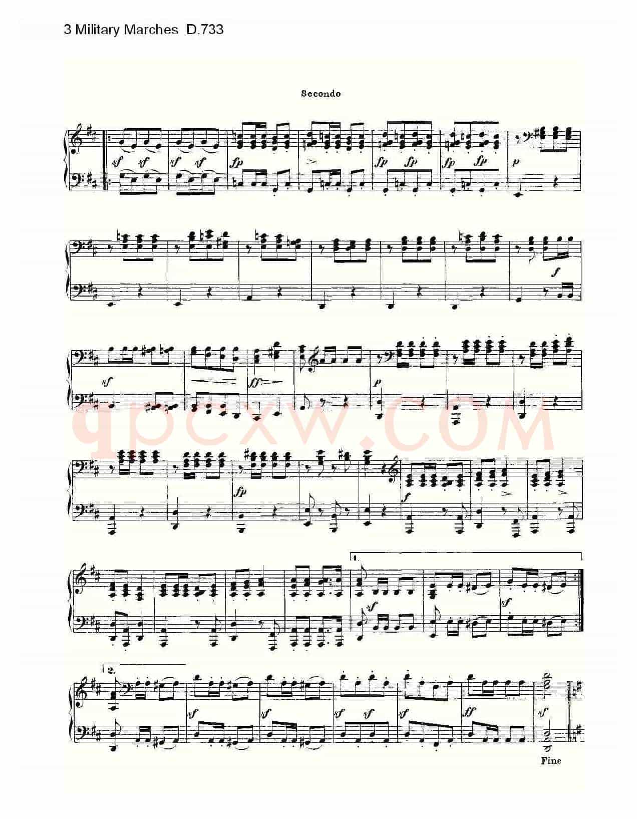 3 Military Marches D.733(3 士兵进行曲 D.733)