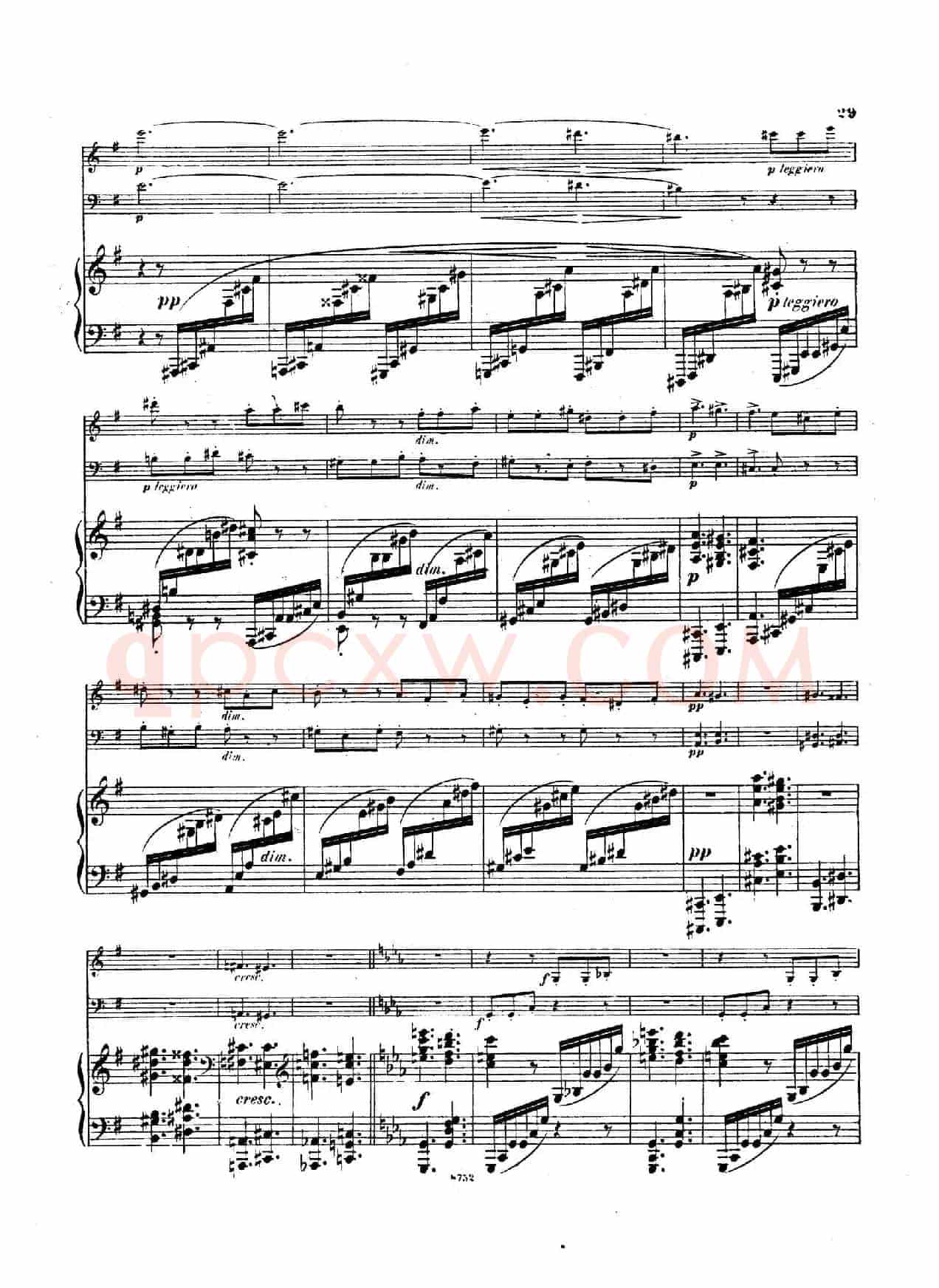 Piano Trio No.3 in c Minor Op.101(c小调第三钢琴三重奏)