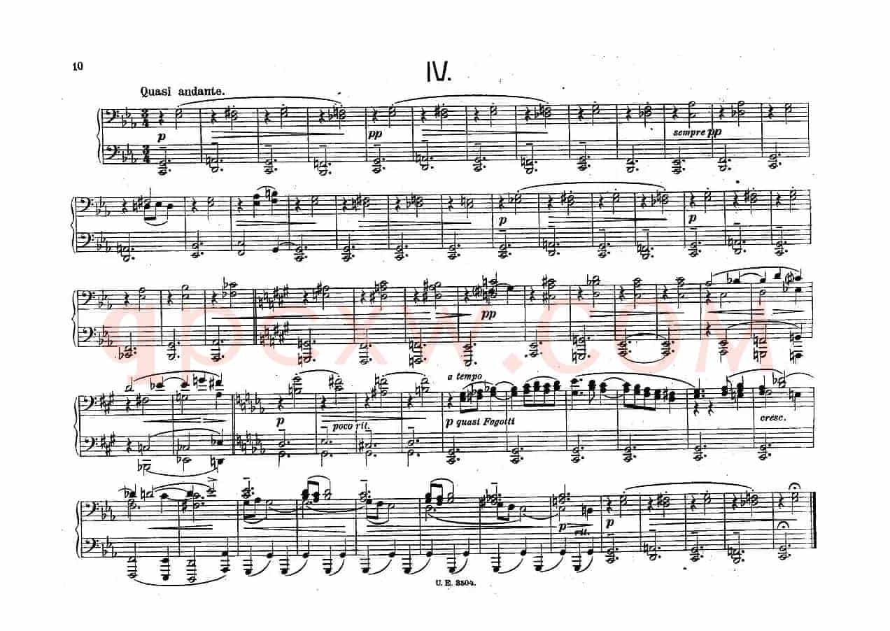 5 Waltzes Op.51-4 Hands（5首圆舞曲-四手联弹）