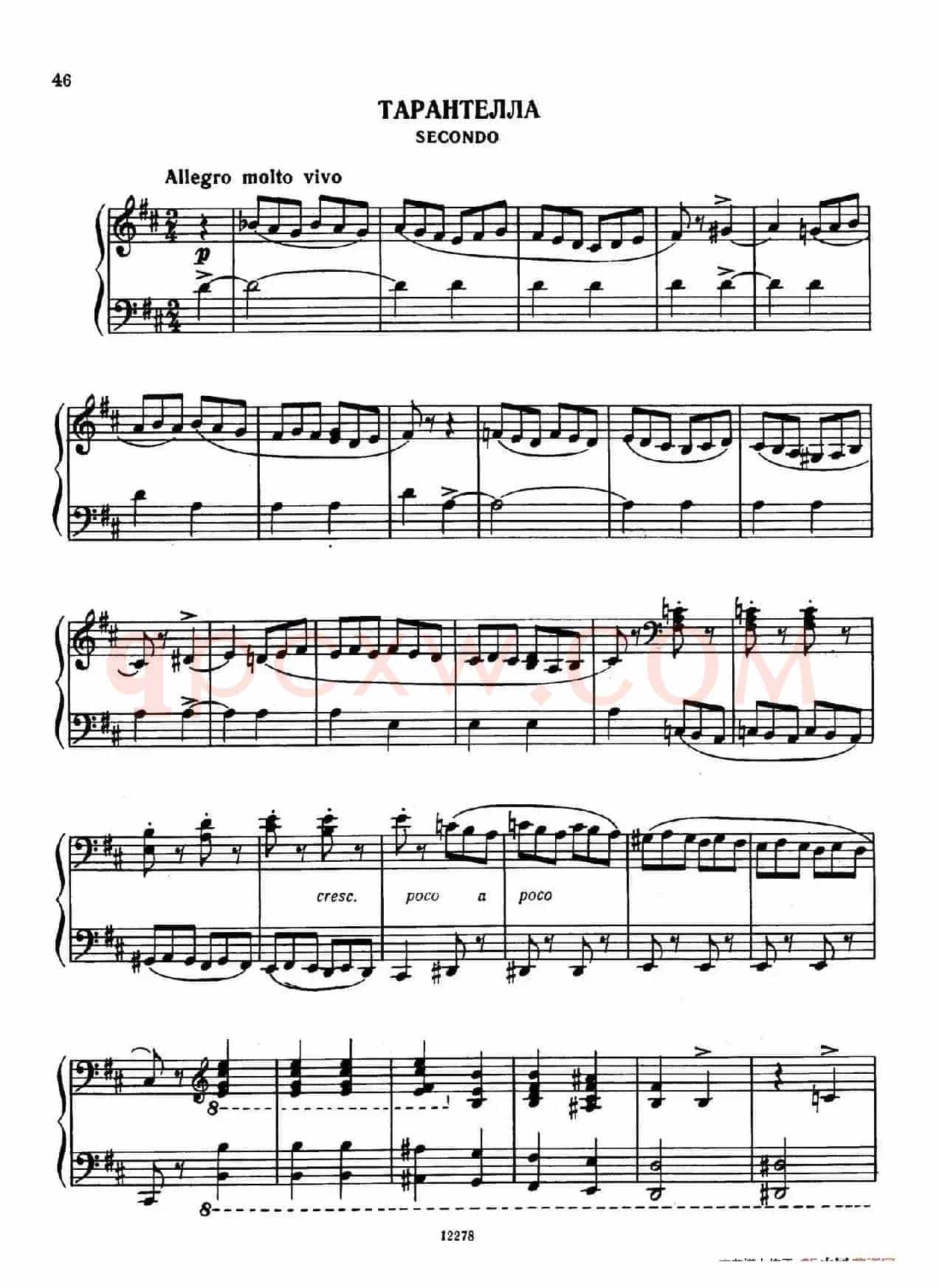 Tarantella in D Major(D大调塔兰泰拉舞曲·四手联弹)