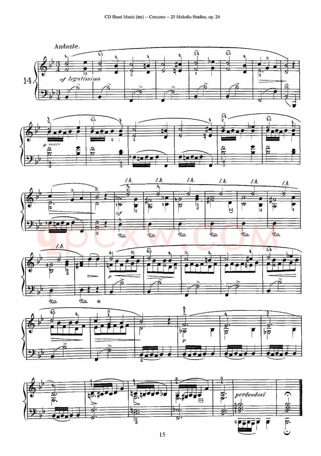 Concone - 25 Melodic Studies easy and progressive（11—15）
