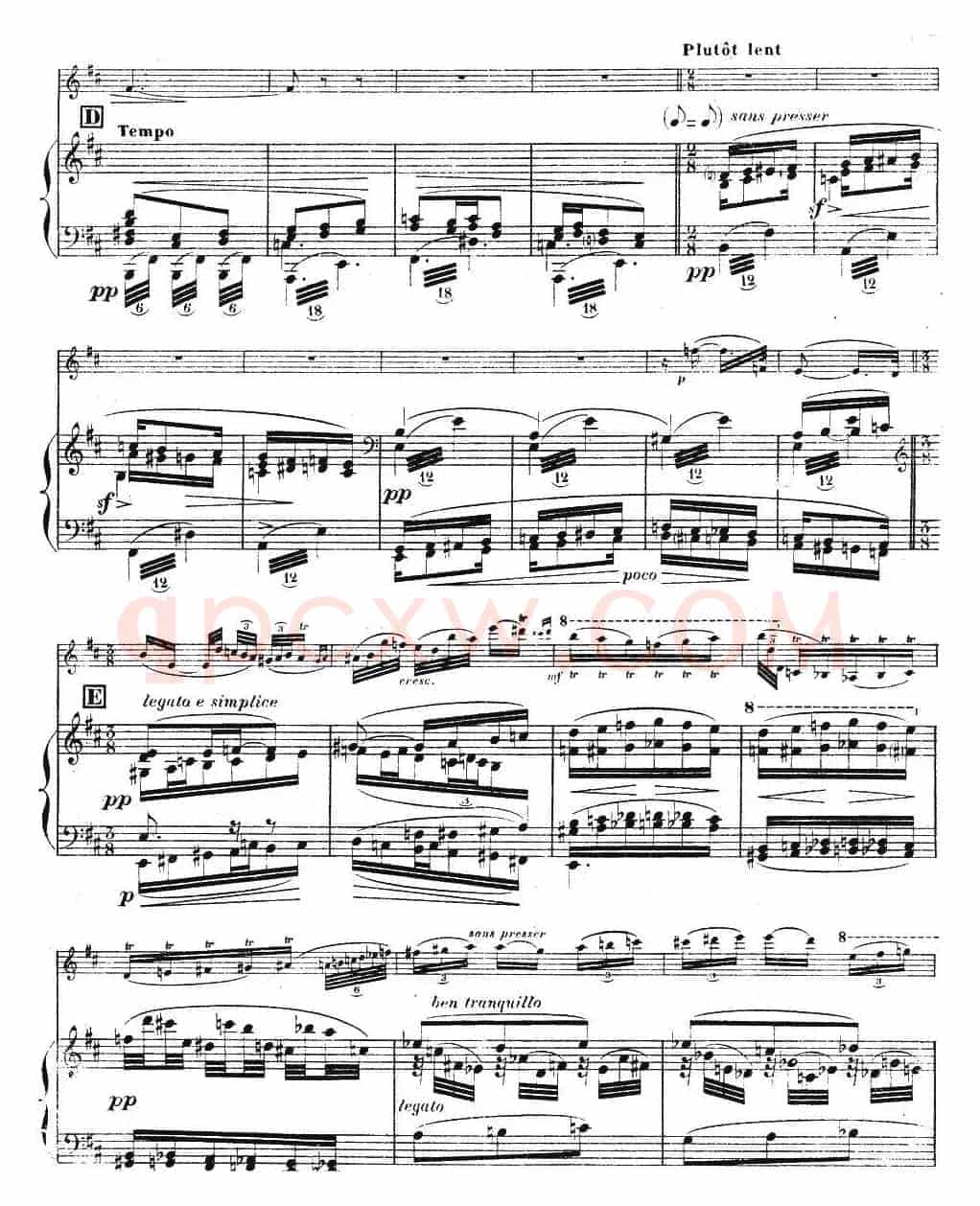 伊萨伊作品集：Chant d'hiver（小提琴+钢琴伴奏）