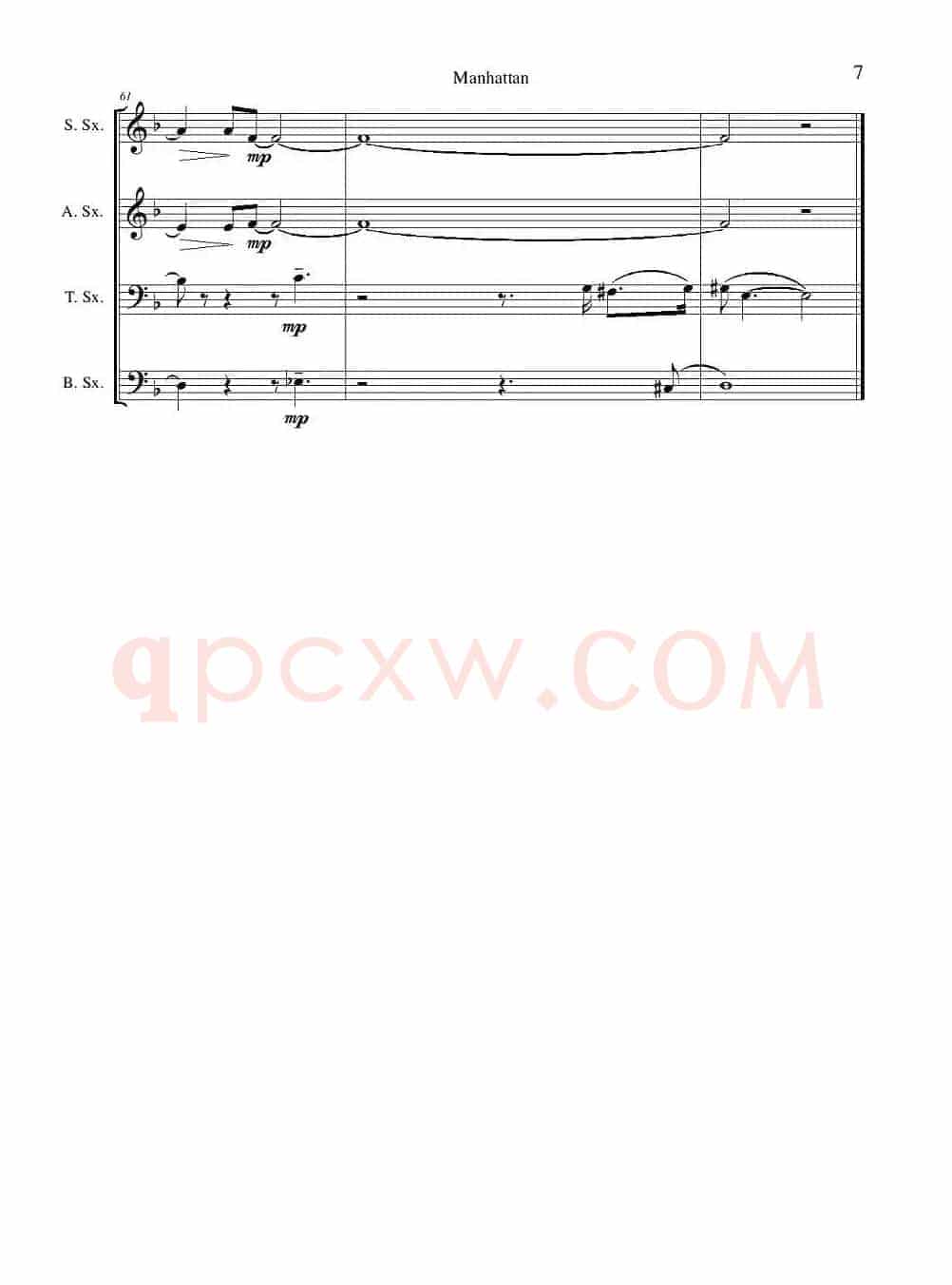 Manhattan score（四重奏）