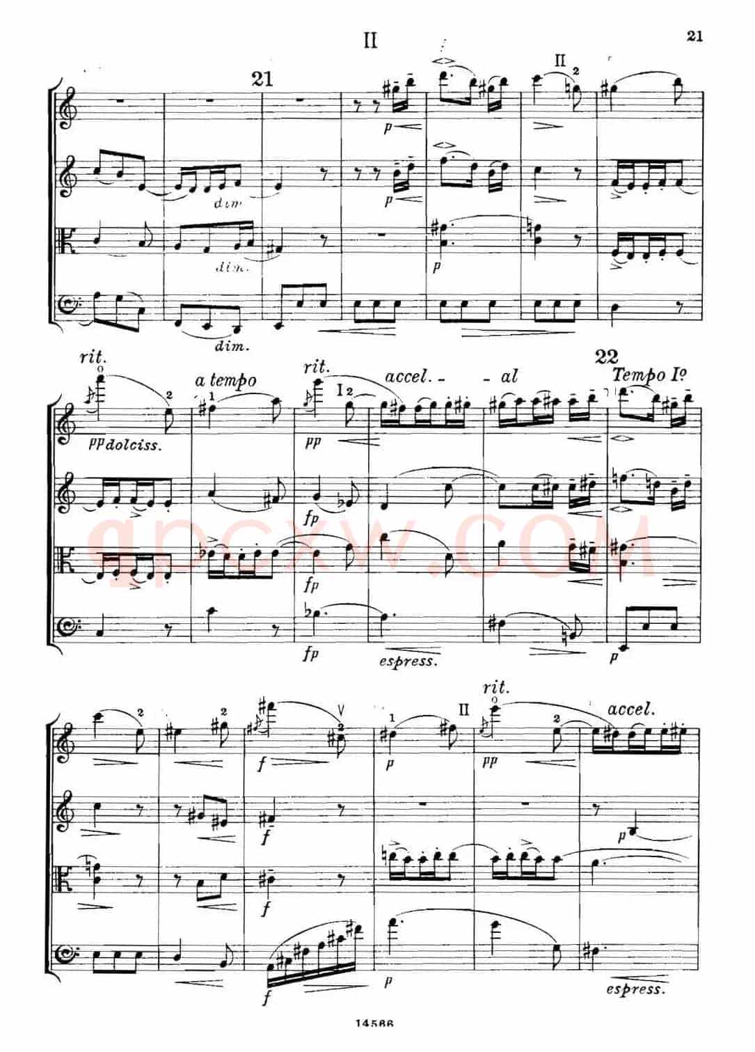 QUARTET Op.83(第二部分)(弦乐四重奏)