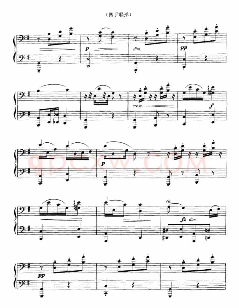 幽默曲（四手联弹）