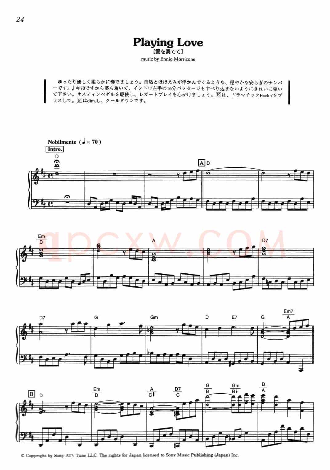 Playing Love-1（《海上钢琴师》选曲）