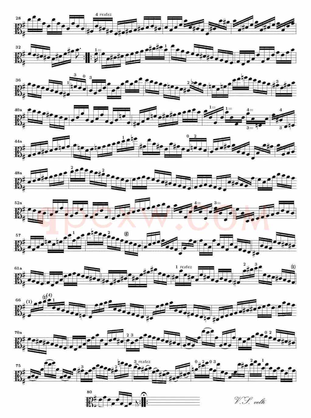 Bach Sonata BWV1002（无伴奏小提琴组曲）