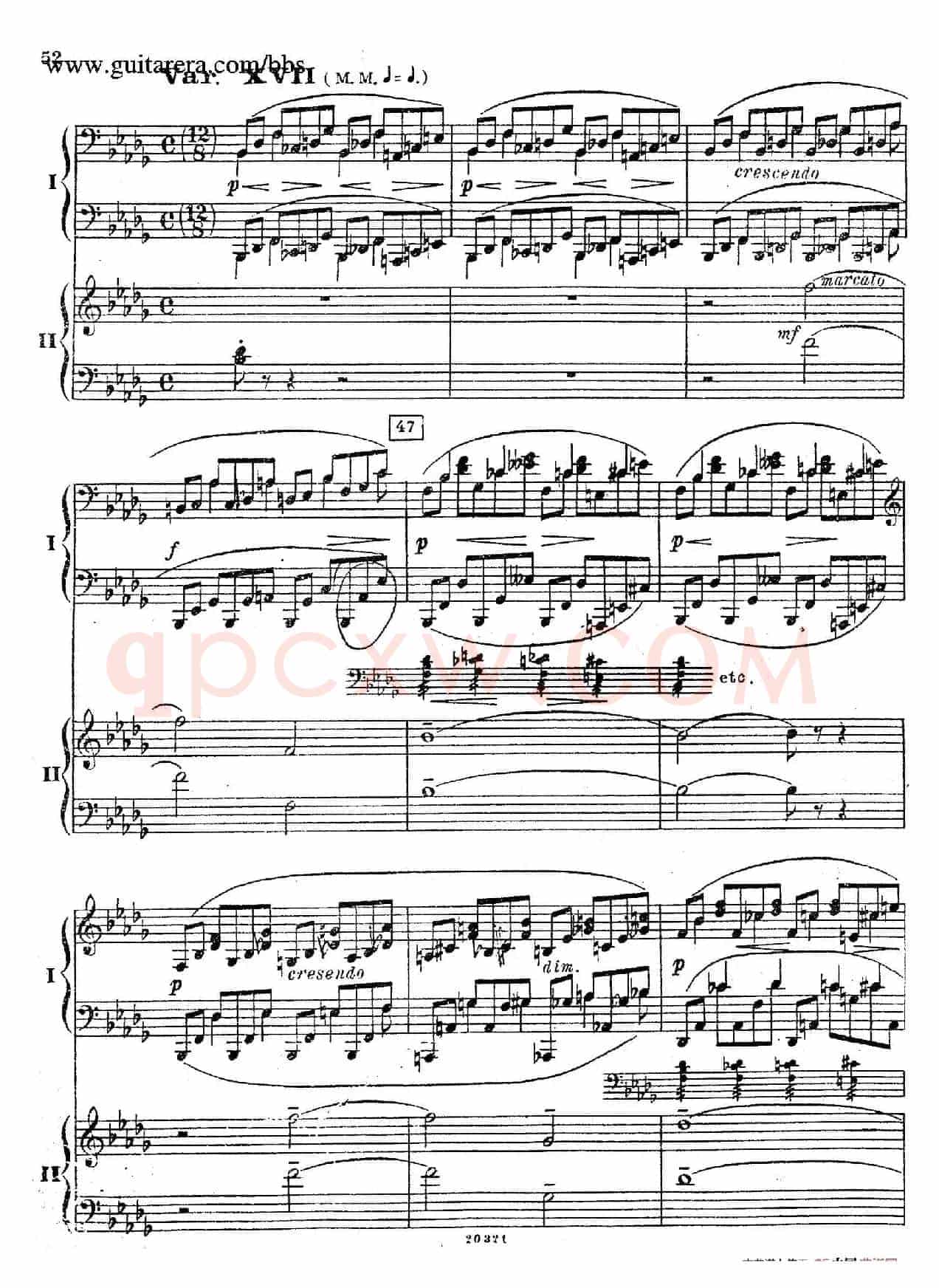 Rhapsody On A Theme Of Paganini Op.43(帕格尼尼主题狂想曲·双钢琴)(P41——60)