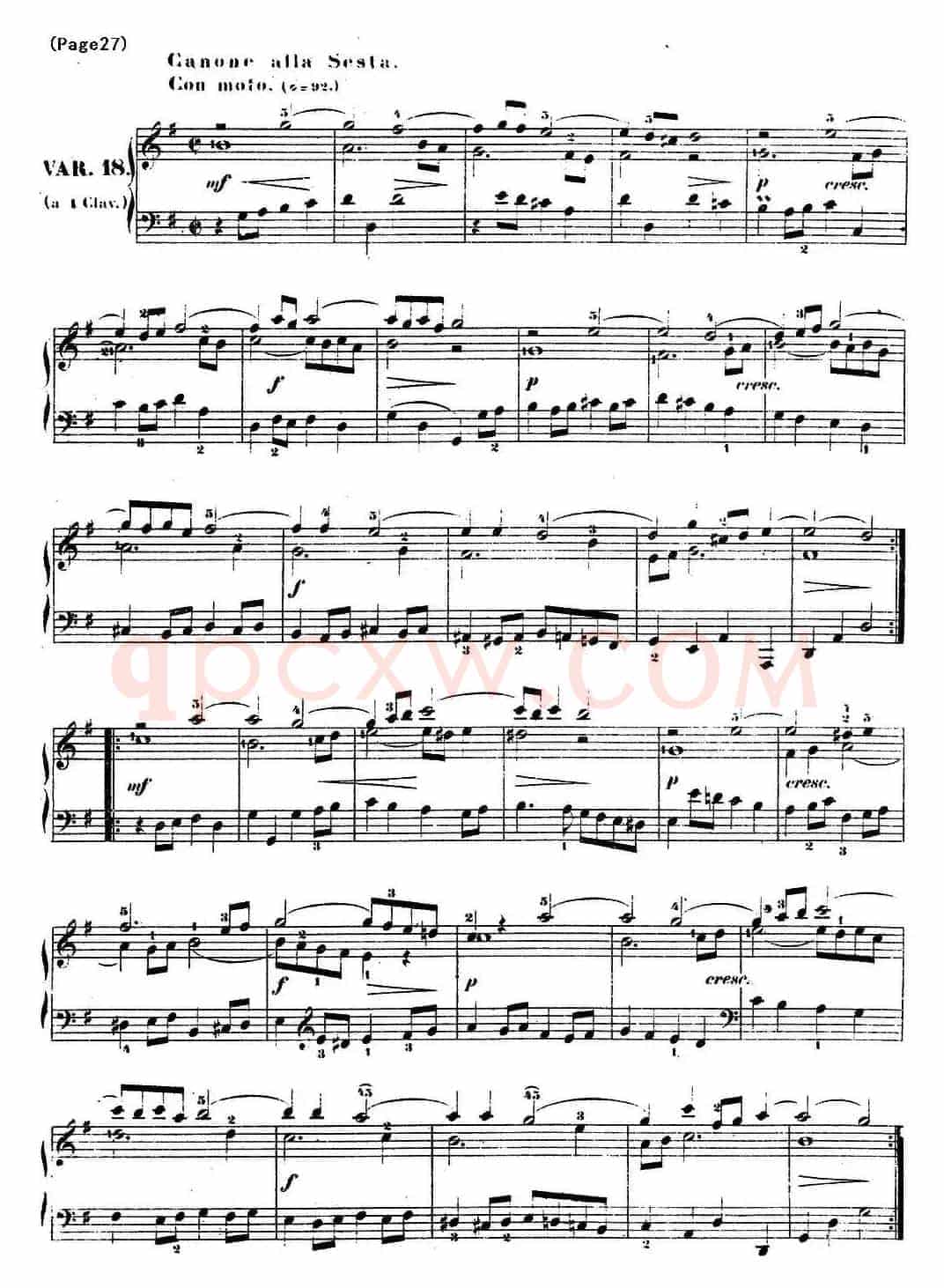 哥德堡变奏曲 巴赫 Goldberg Variationen BWV988