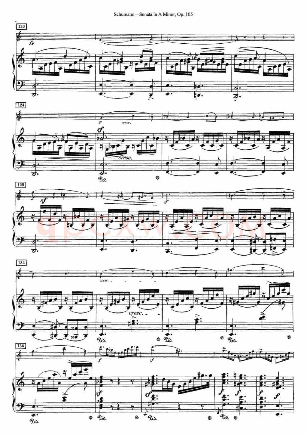 Violin Sonata in A minor Op.105（小提琴+钢琴伴奏）