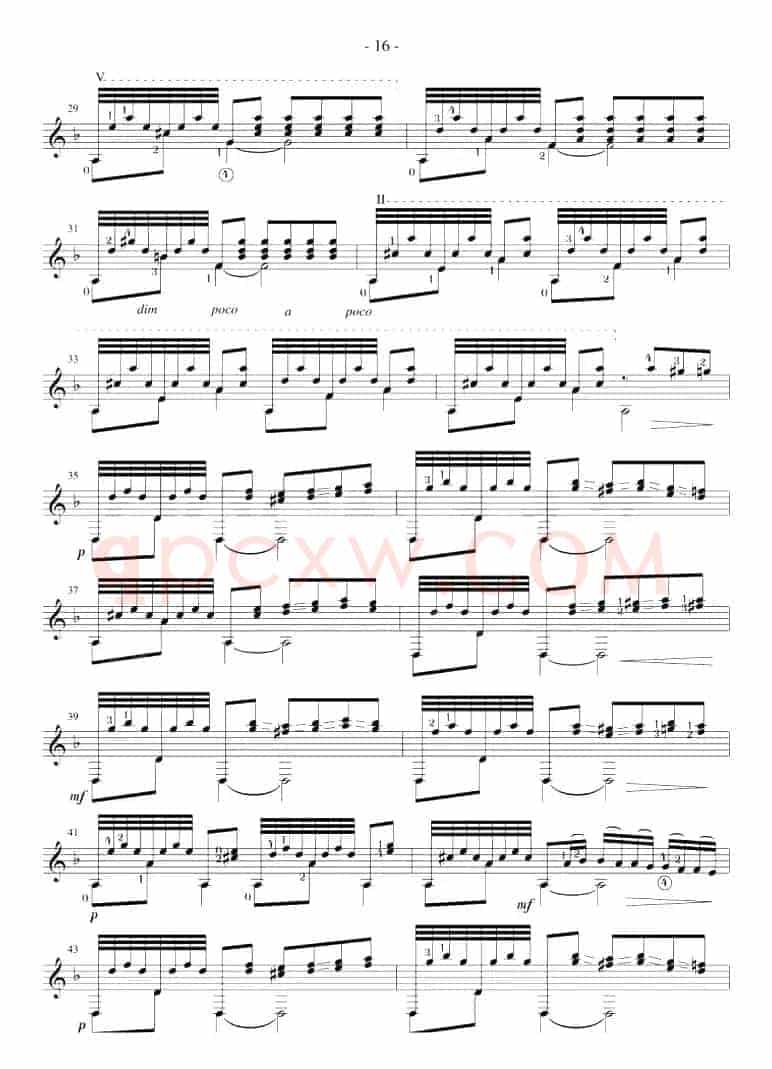 Fernando Sor《12 Studies,Op.31》（STUDY 12）