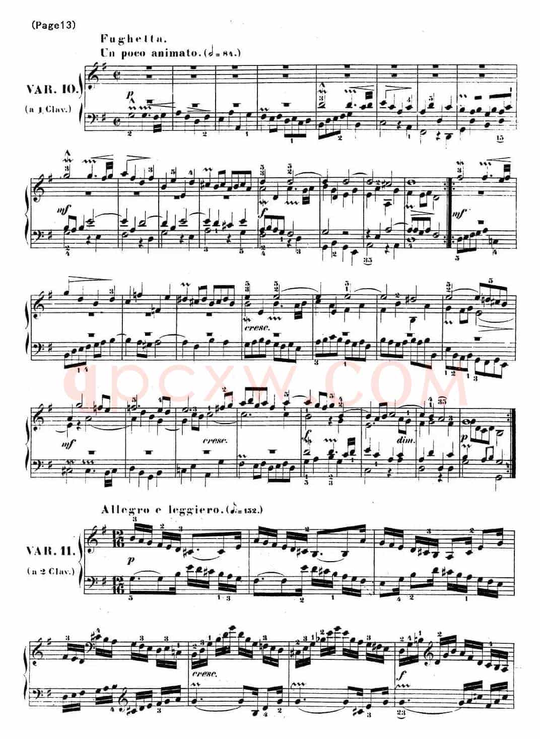 哥德堡变奏曲 巴赫 Goldberg Variationen BWV988