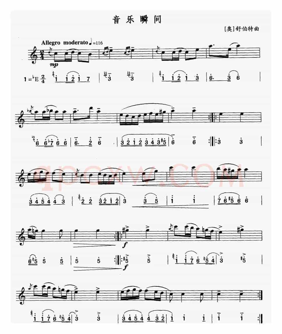 音乐瞬间（线简谱对照版）