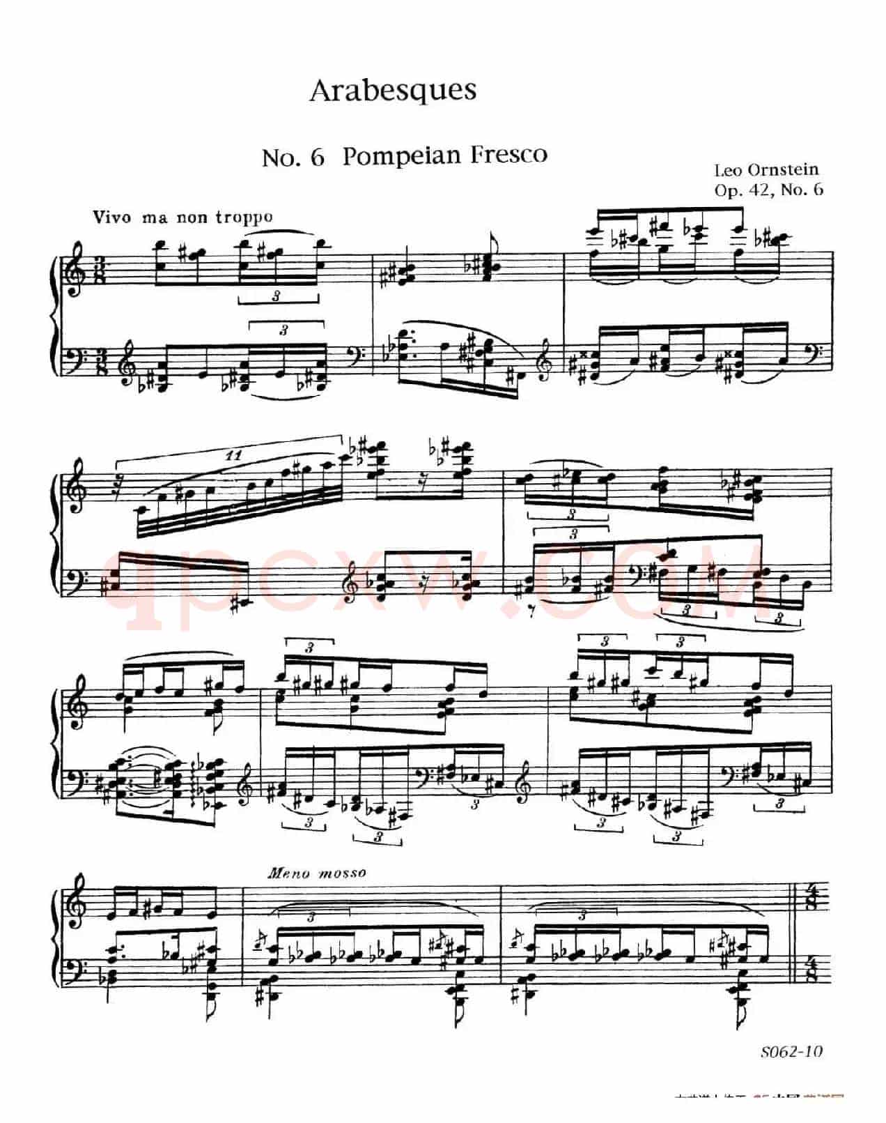 Arabesques Op.42（阿拉伯风格曲 6. 庞培壁画）