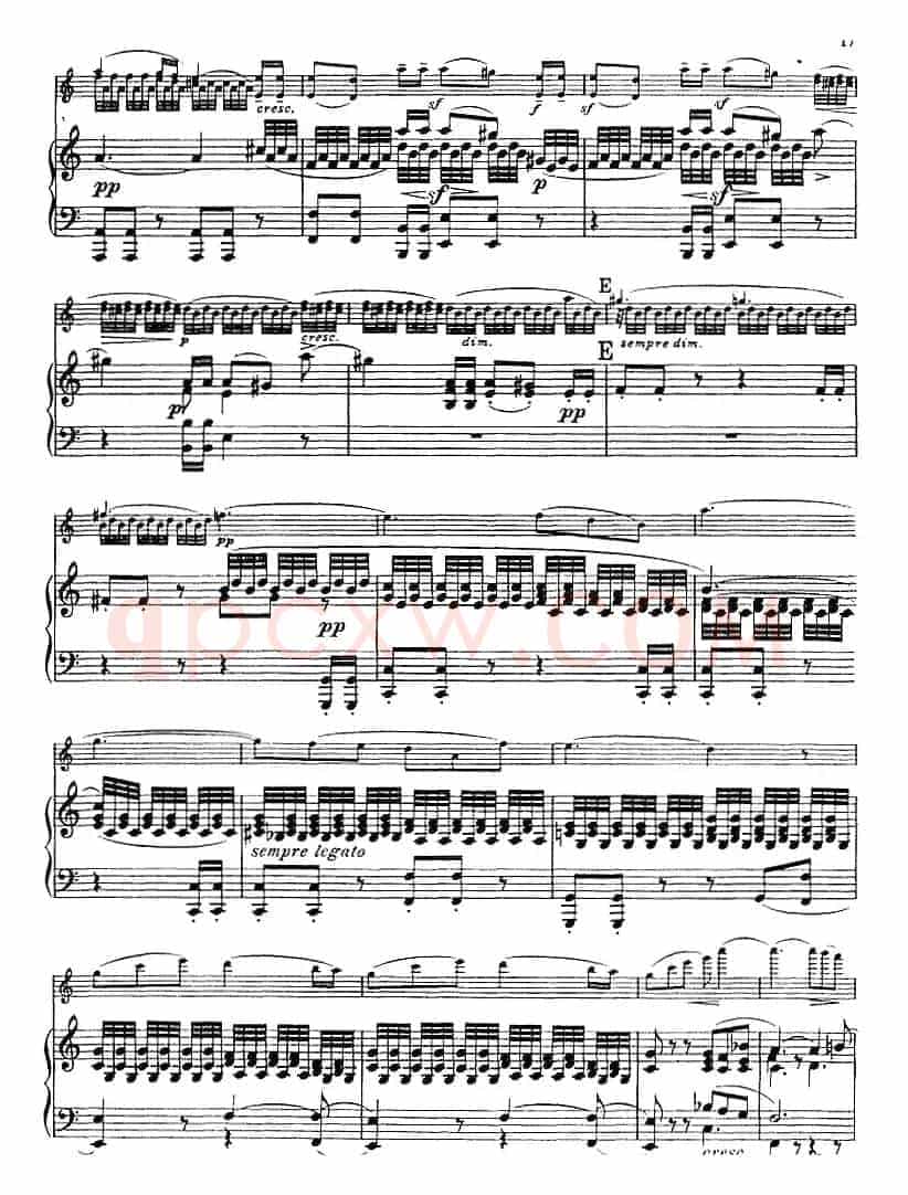 E小调协奏曲（Op.64）（小提琴+钢琴）