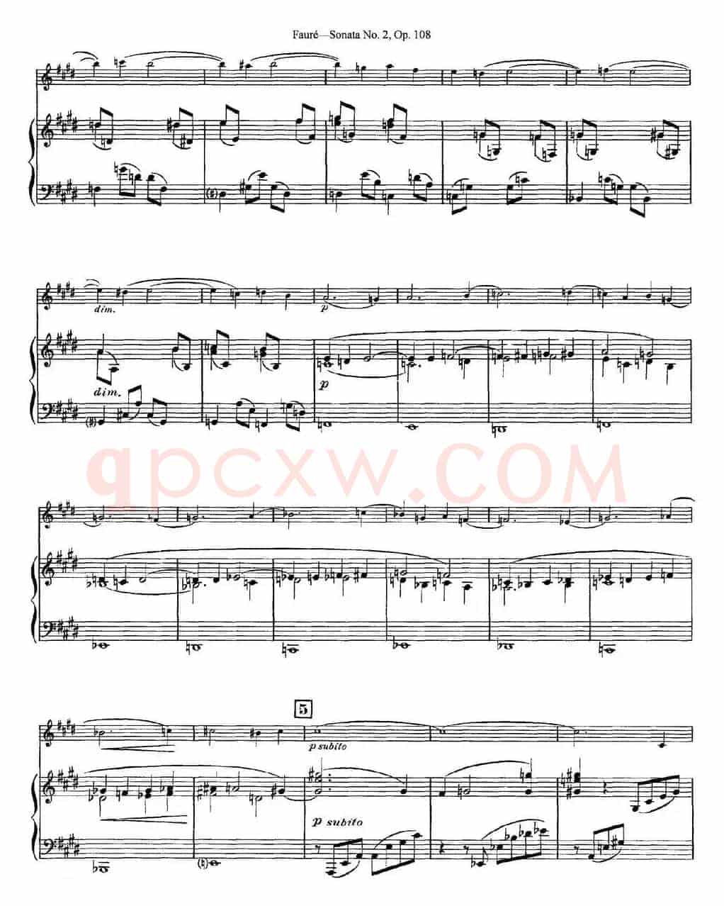 Violin Sonata No.2 Op.108（小提琴+钢琴伴奏）