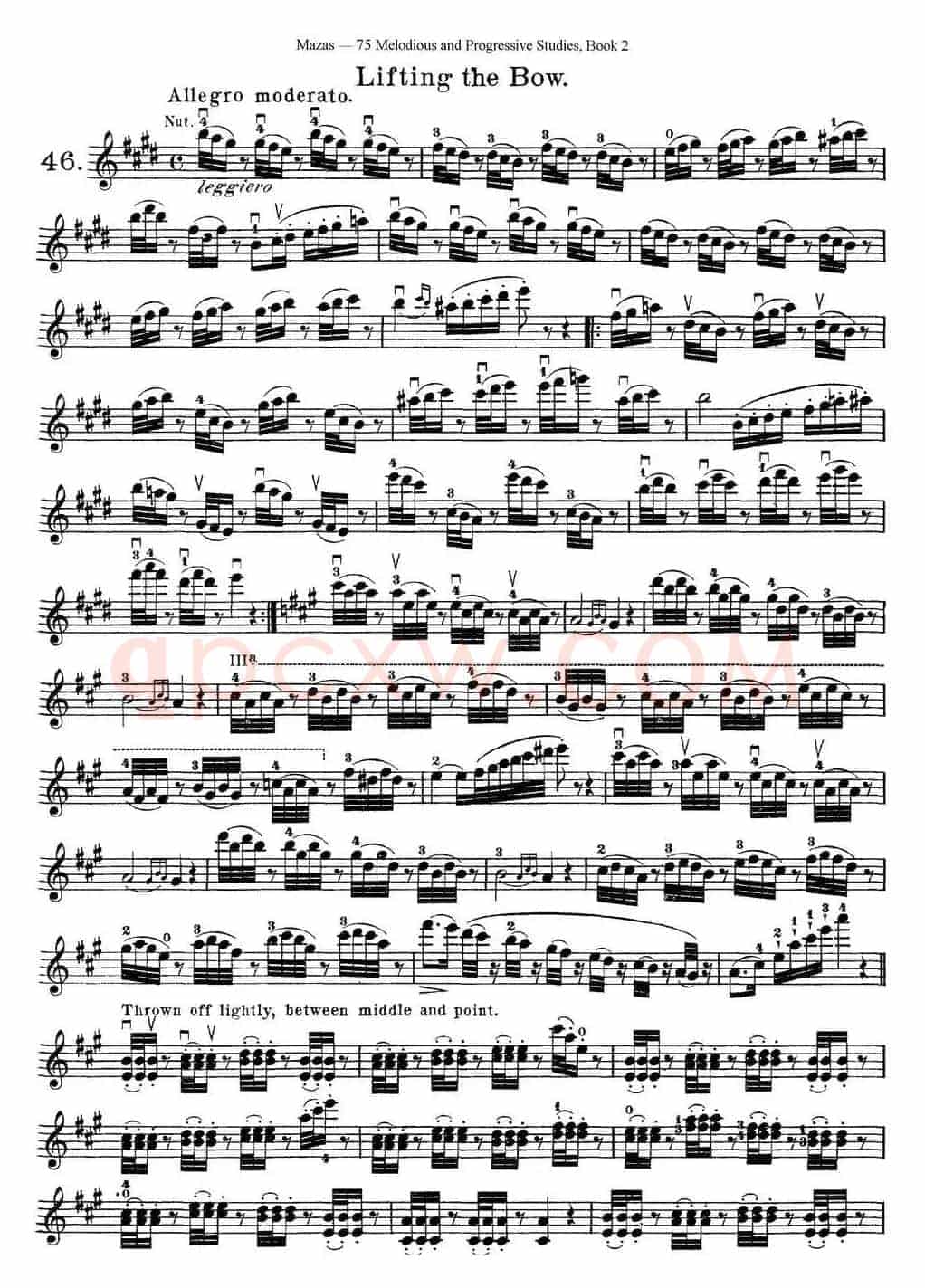 马扎斯小提琴练习曲 Op.36 第二册 华丽练习曲（46）