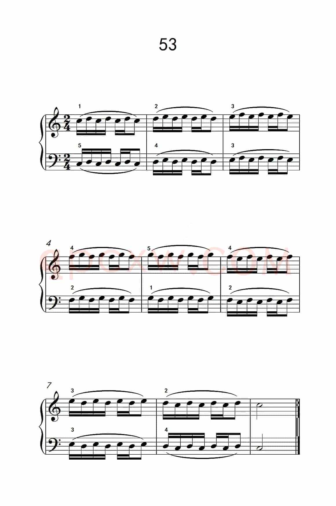 颤音练习 53（儿童钢琴手指练习 2）