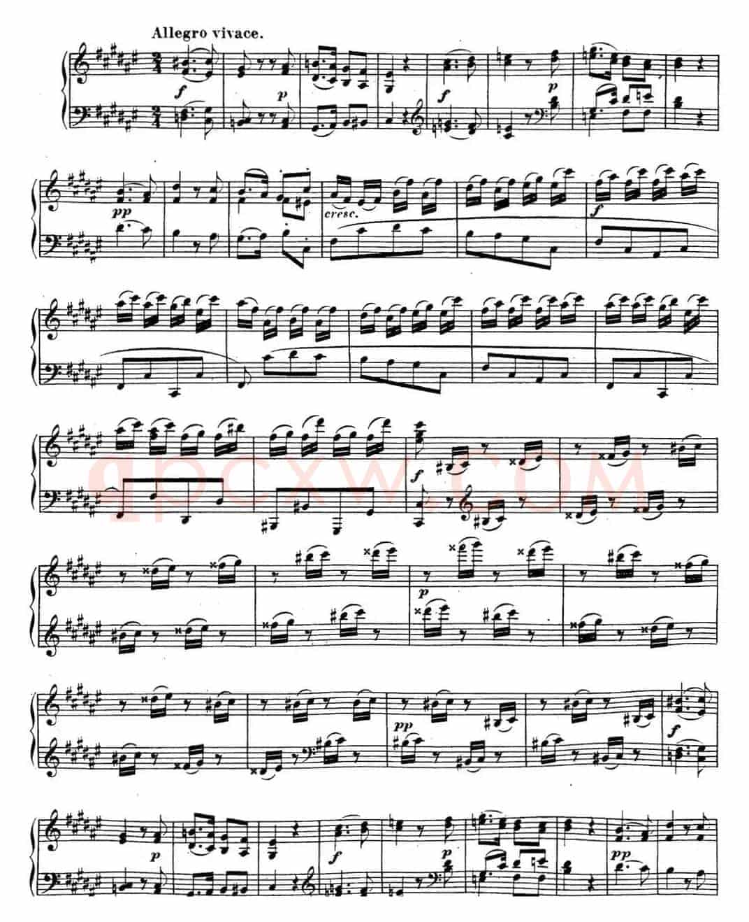 贝多芬钢琴奏鸣曲24 泰丽莎 升F大调 Op.78 F-sharp major