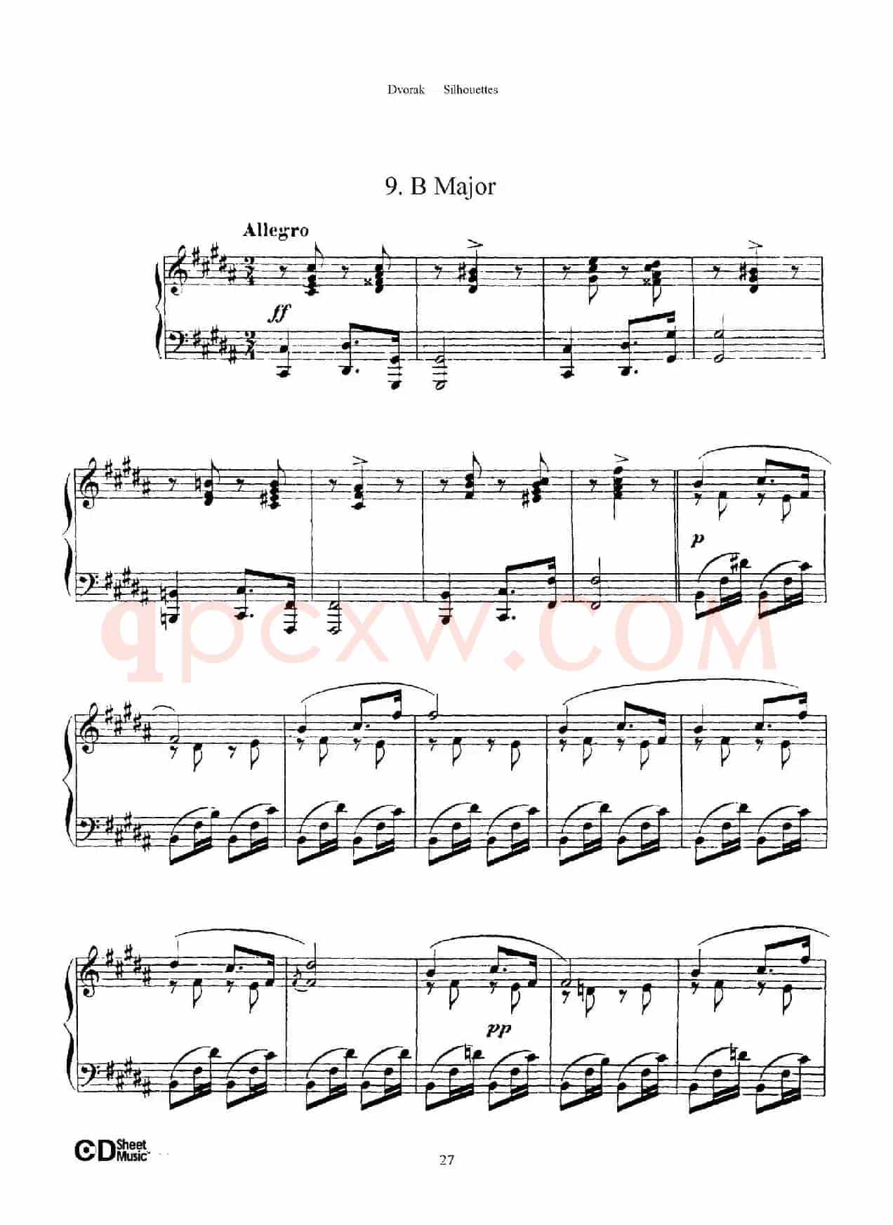 12 Silhouettes Op.8（12首剪影·9）