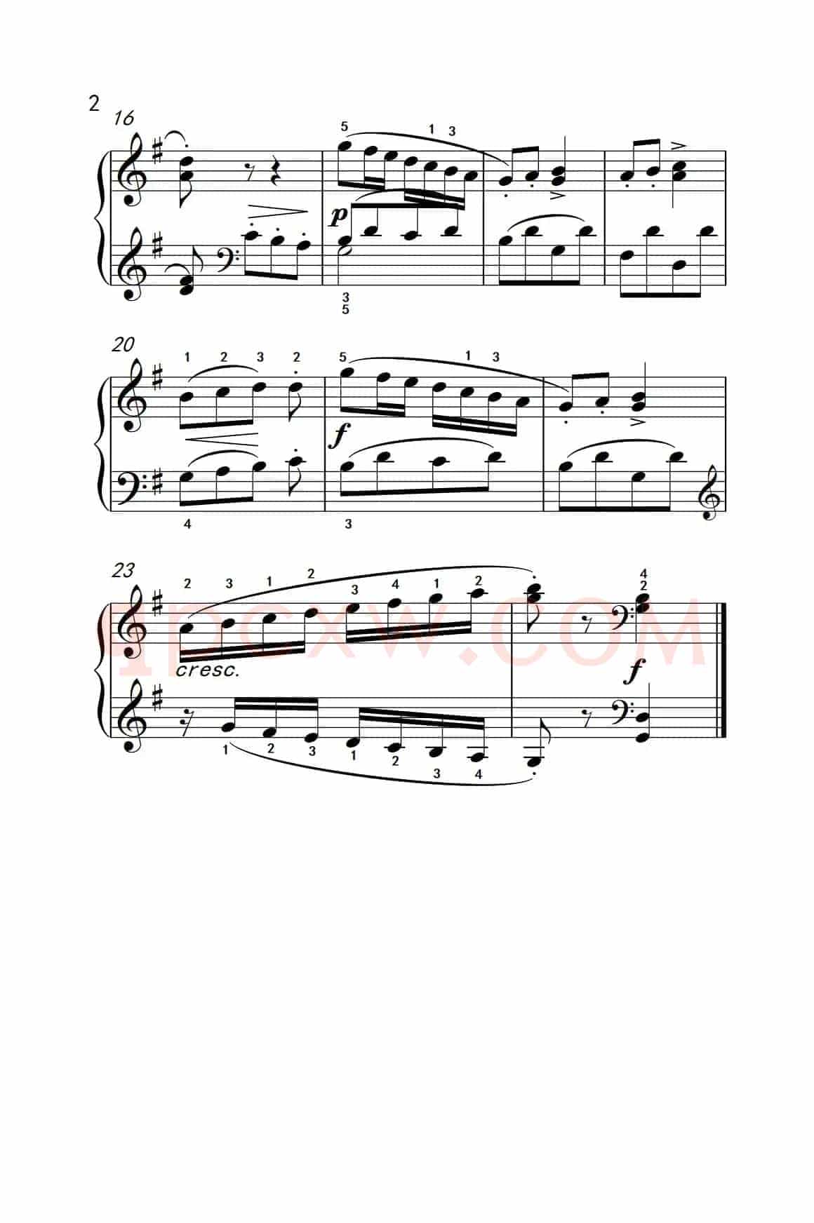 练习曲 音阶的学习（约翰·汤普森 成人钢琴教程 第二册）