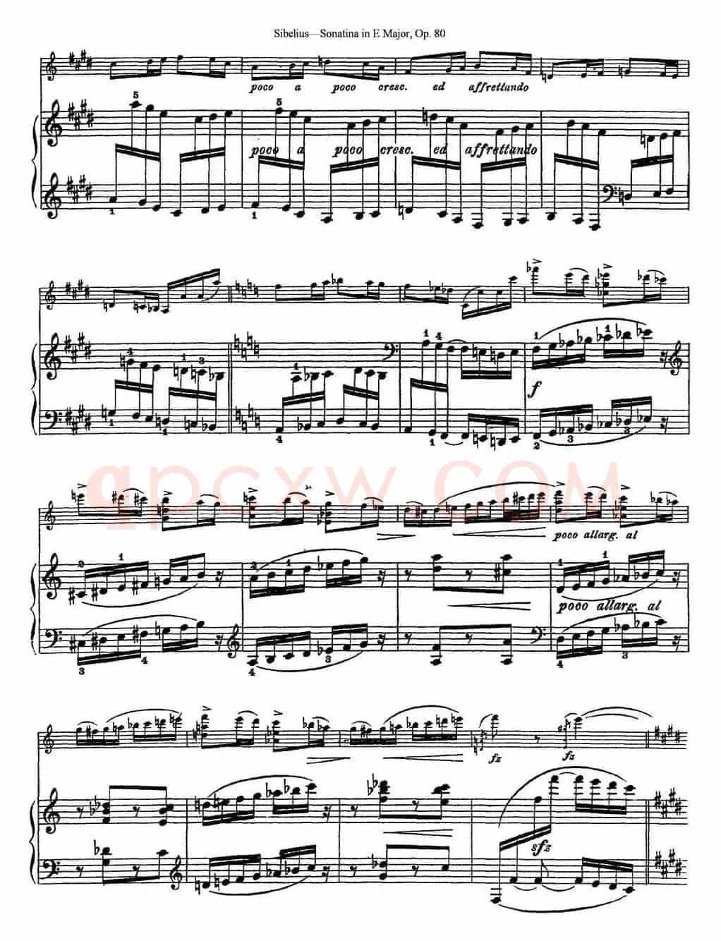 Violin Sonatina in E Major Op.80（小提琴+钢琴伴奏）