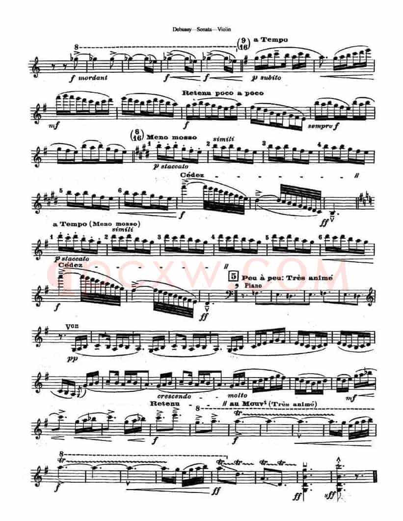奏鸣曲（Sonata）（ 德彪斯作曲版）