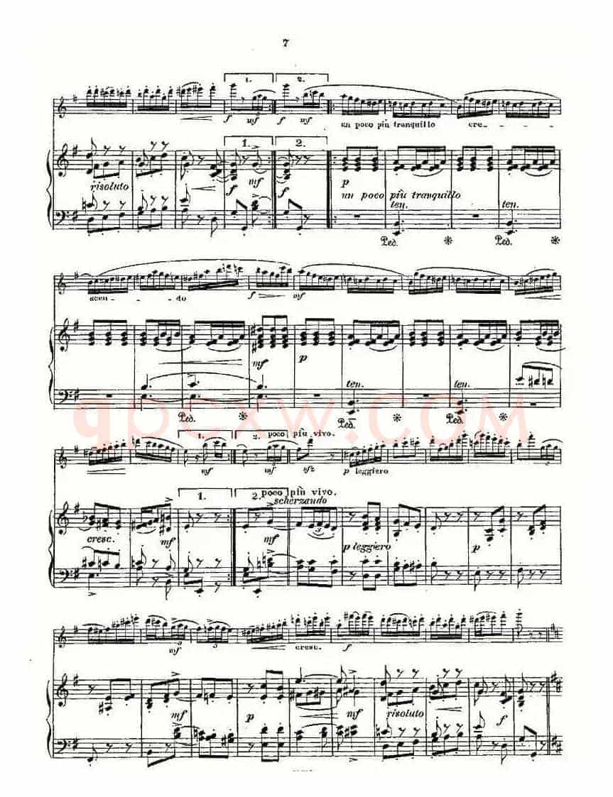 L'Hirondelle.Op.44（长笛+钢琴伴奏）