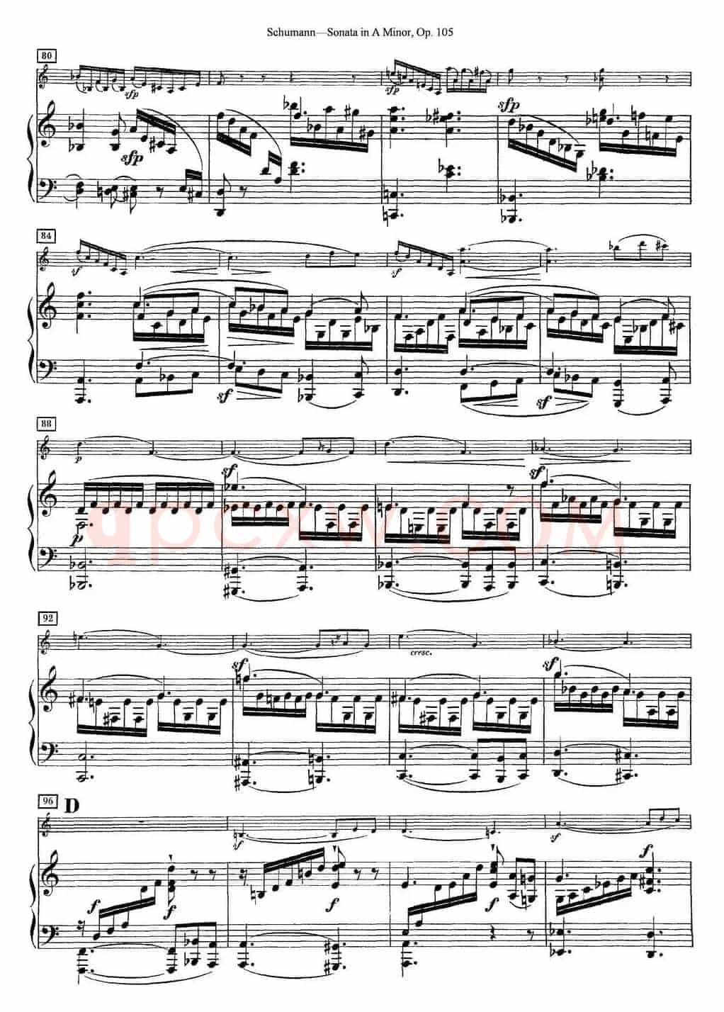 Violin Sonata in A minor Op.105（小提琴+钢琴伴奏）