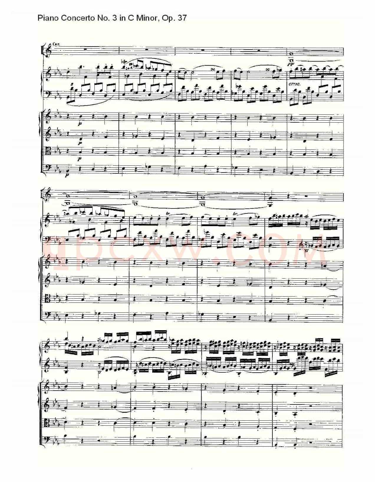 C小调钢琴第三协奏曲 Op.37 第一乐章