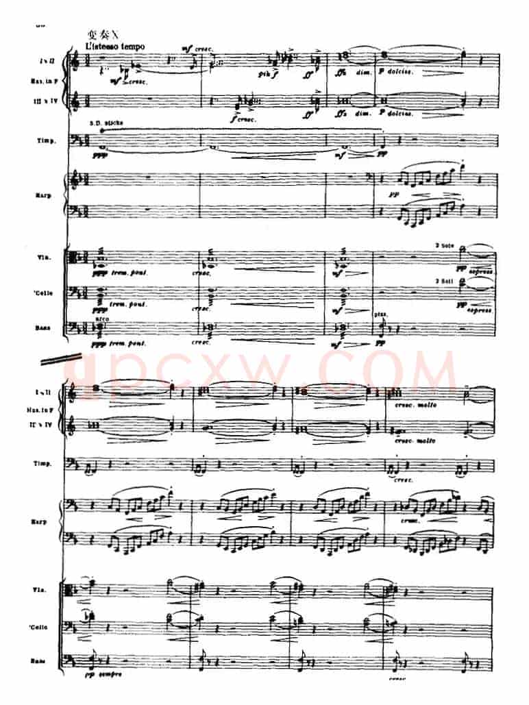 浦塞尔主题变奏与赋格曲（P31-P65）（管弦乐队总谱）